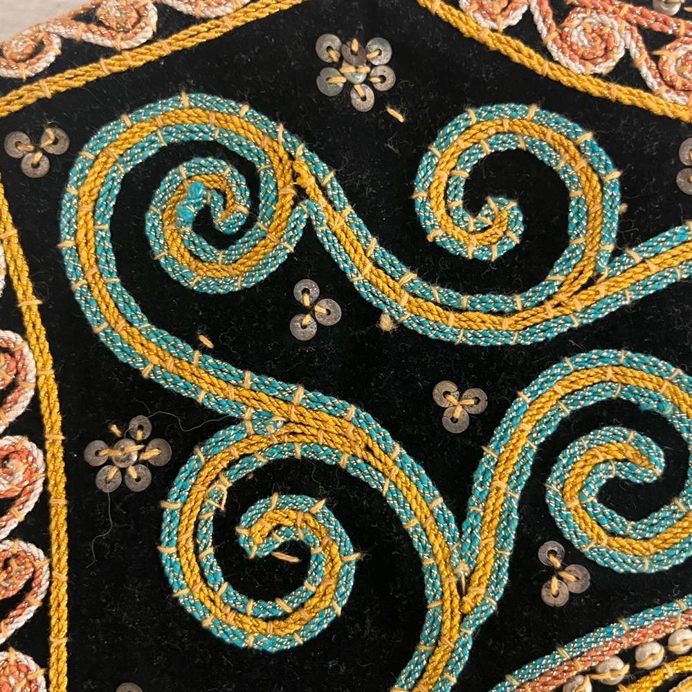 Black Embroidered Vest from Carol Horn Workshop Vintage Festival Boho Whimsy - Picture 10 of 13